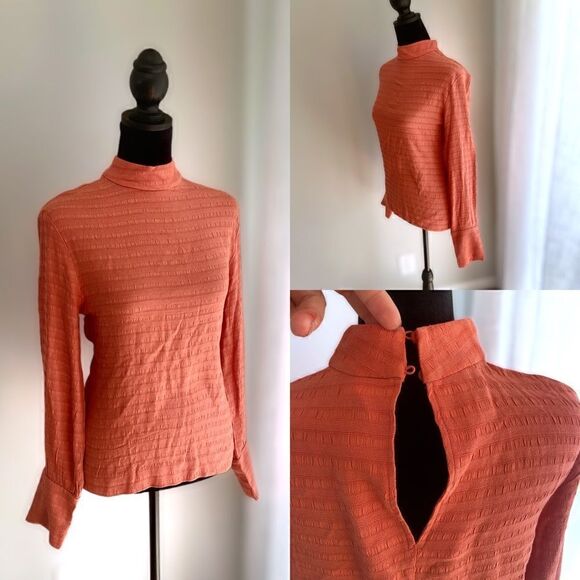 & Other Stories Mock Neck Viscose Blouse Size 4 - Picture 1 of 10